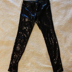 The Limited Black Sequin Skinny Jeans